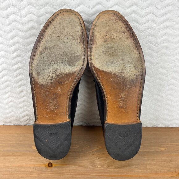 Allen Edmonds Woodstock Loafers Kiltie Braided Tassel Mens 11 B USA Slip On Blk - Picture 15 of 16